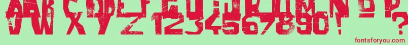 BalladOfDwightFrye Font – Red Fonts on Green Background