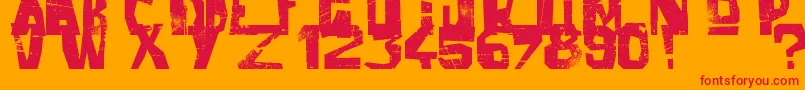 BalladOfDwightFrye Font – Red Fonts on Orange Background
