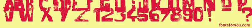 BalladOfDwightFrye Font – Red Fonts on Yellow Background