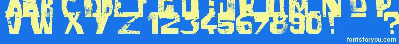 BalladOfDwightFrye Font – Yellow Fonts on Blue Background