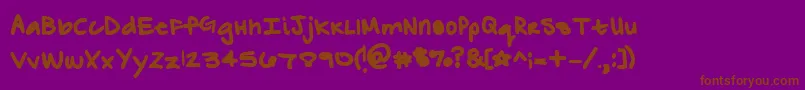 ZebraflamesBold Font – Brown Fonts on Purple Background