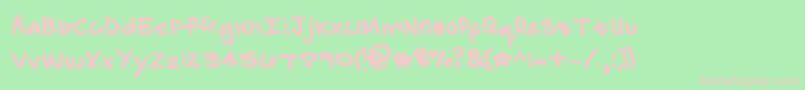 ZebraflamesBold Font – Pink Fonts on Green Background