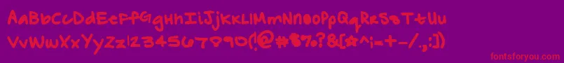 ZebraflamesBold Font – Red Fonts on Purple Background