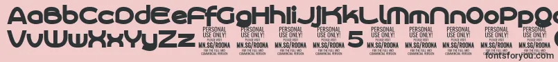 RoonasansblPersonalUse Font – Black Fonts on Pink Background