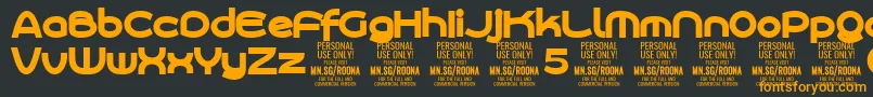 RoonasansblPersonalUse Font – Orange Fonts on Black Background