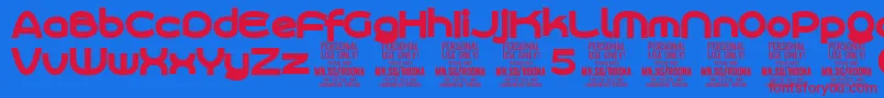 RoonasansblPersonalUse Font – Red Fonts on Blue Background