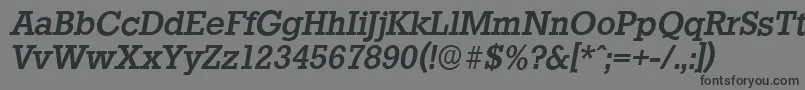 StaffordserialMediumItalic Font – Black Fonts on Gray Background