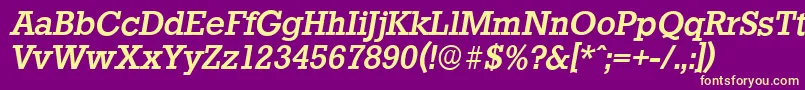 StaffordserialMediumItalic Font – Yellow Fonts on Purple Background