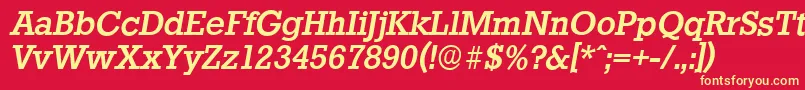 StaffordserialMediumItalic Font – Yellow Fonts on Red Background