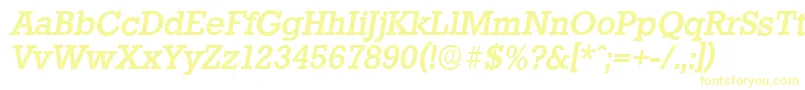 StaffordserialMediumItalic Font – Yellow Fonts on White Background