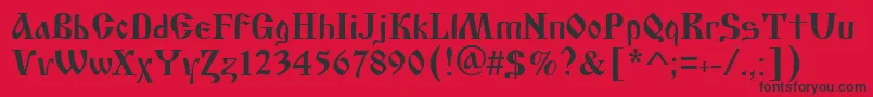 Asylbekm17cyrilic.Kz Font – Black Fonts on Red Background