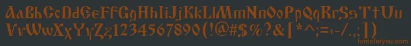 Asylbekm17cyrilic.Kz Font – Brown Fonts on Black Background