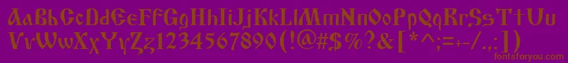 Asylbekm17cyrilic.Kz Font – Brown Fonts on Purple Background