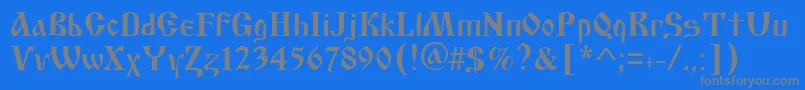 Asylbekm17cyrilic.Kz Font – Gray Fonts on Blue Background