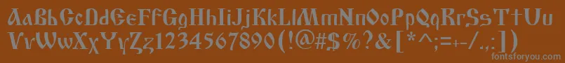 Asylbekm17cyrilic.Kz Font – Gray Fonts on Brown Background