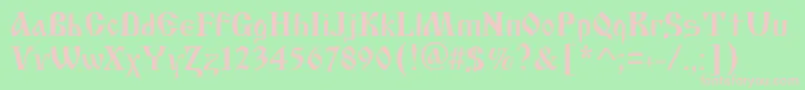 Asylbekm17cyrilic.Kz Font – Pink Fonts on Green Background