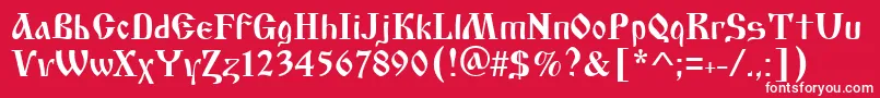 Asylbekm17cyrilic.Kz Font – White Fonts on Red Background