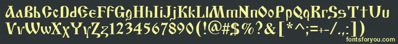 Asylbekm17cyrilic.Kz Font – Yellow Fonts on Black Background