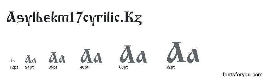 Размеры шрифта Asylbekm17cyrilic.Kz