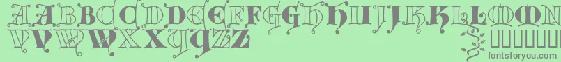 Kingthingsversalis Font – Gray Fonts on Green Background