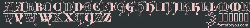 fuente Kingthingsversalis – Fuentes Rosadas Sobre Fondo Negro