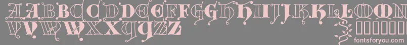 fuente Kingthingsversalis – Fuentes Rosadas Sobre Fondo Gris