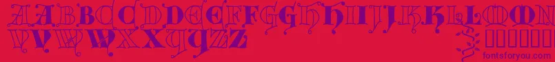 Kingthingsversalis Font – Purple Fonts on Red Background