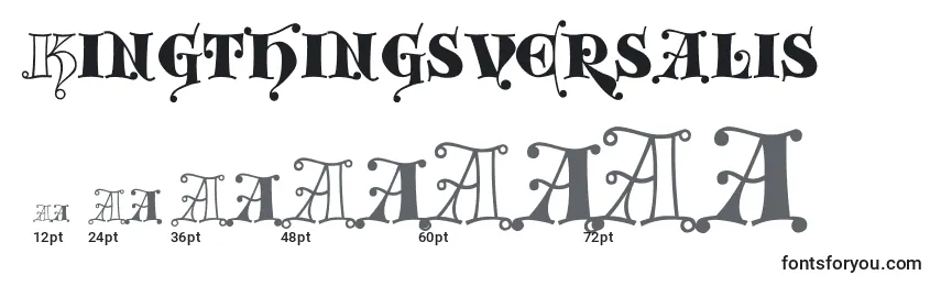 Kingthingsversalis-fontin koot