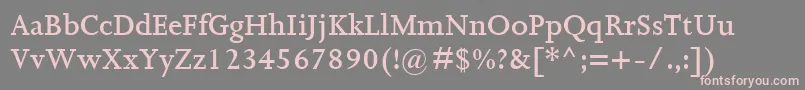 JoannaMtSemibold Font – Pink Fonts on Gray Background