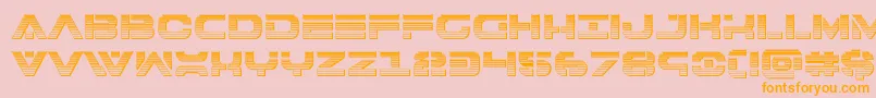 7thservicechrome Font – Orange Fonts on Pink Background