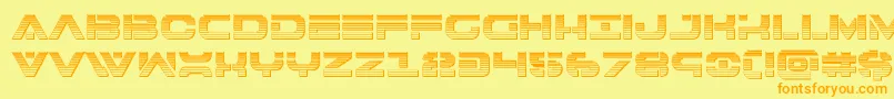 7thservicechrome Font – Orange Fonts on Yellow Background