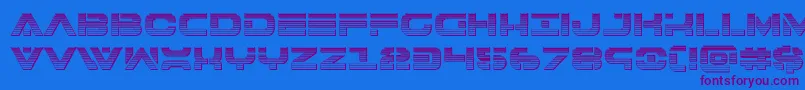 7thservicechrome Font – Purple Fonts on Blue Background