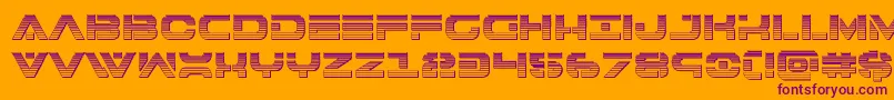 7thservicechrome Font – Purple Fonts on Orange Background