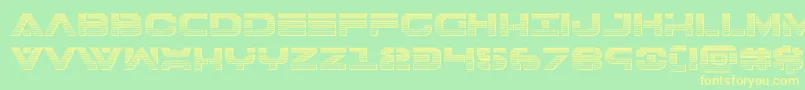 7thservicechrome Font – Yellow Fonts on Green Background