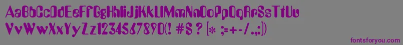 AmeliaDg Font – Purple Fonts on Gray Background