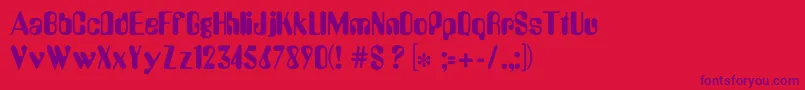 AmeliaDg Font – Purple Fonts on Red Background