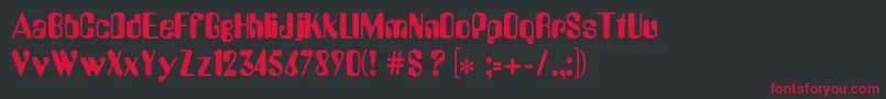AmeliaDg Font – Red Fonts on Black Background