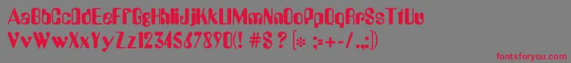 AmeliaDg Font – Red Fonts on Gray Background
