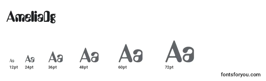 Размеры шрифта AmeliaDg