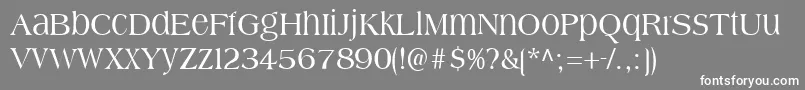 フォントSteepiqua – 灰色の背景に白い文字