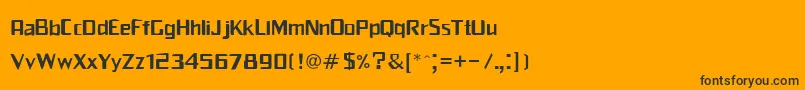 Шрифт Franschi – чёрные шрифты на оранжевом фоне