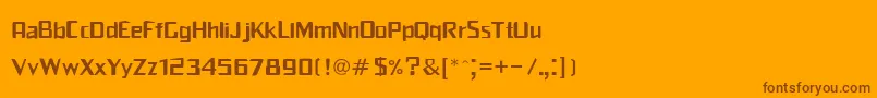Franschi-fontti – ruskeat fontit oranssilla taustalla