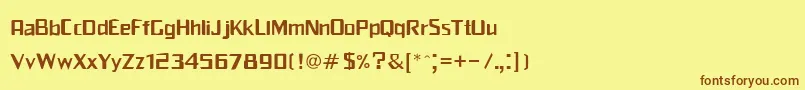 Franschi Font – Brown Fonts on Yellow Background