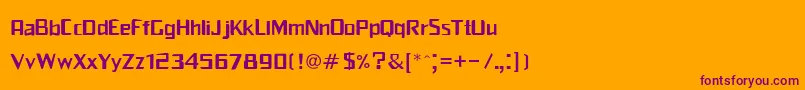 Franschi Font – Purple Fonts on Orange Background