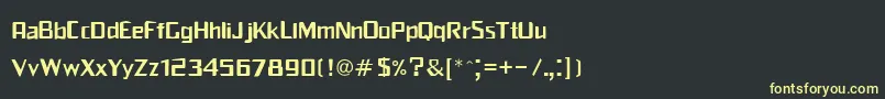 フォントFranschi – 黒い背景に黄色の文字