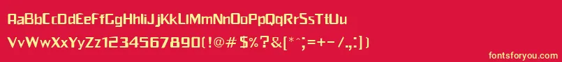 Franschi Font – Yellow Fonts on Red Background