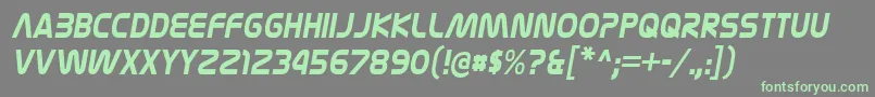 Шрифт NasalizationcdBolditalic – зелёные шрифты на сером фоне
