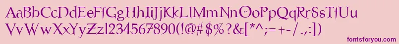 Шрифт NosferatuRegular – фиолетовые шрифты на розовом фоне