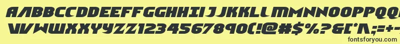 Ninjagardensemital Font – Black Fonts on Yellow Background