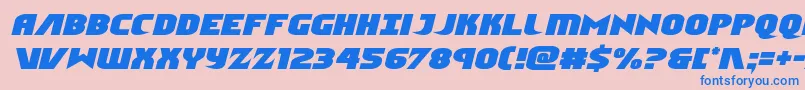 フォントNinjagardensemital – ピンクの背景に青い文字